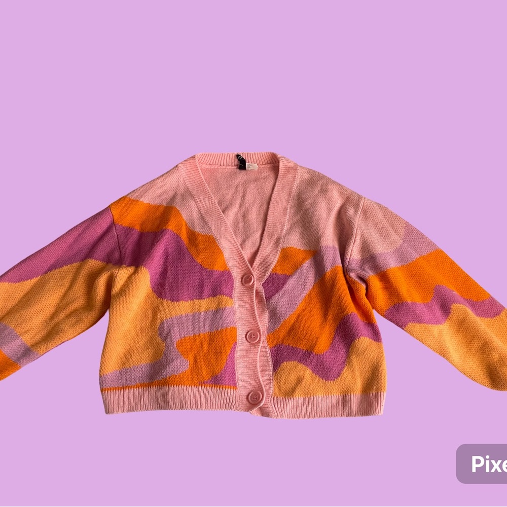 H&M Pink and Orange Women's Cardigan